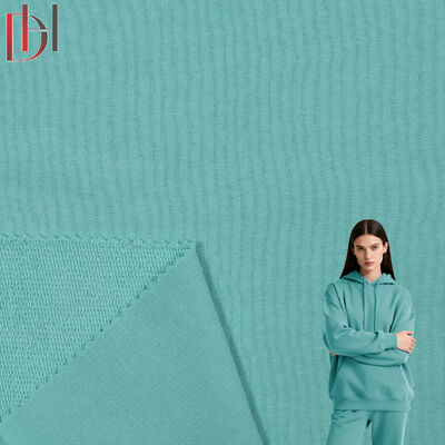 Buy Organic Knit Garment Fabric 185cm Hoodie Soft Cotton Terry Fleece Fabric 380gsm online manufacture