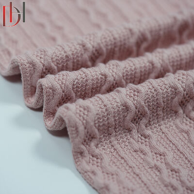 Besorgen Winterrosa Kleidungsstück weicher Pullover Zopfkappe Jacquard gestrickter Textilstoff online manufacture