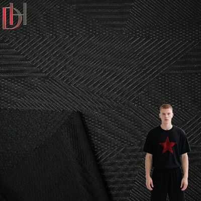 Купить Настраиваемая высокопроизводительная Jacquard 100% полиэстер Комфортная футболка Текстильная ткань Поставщик online manufacture