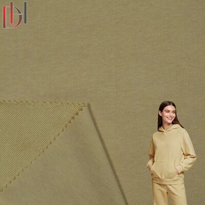 Buy Plain Dyed Knitted Factory Hooded Shirt Soft Polyester Fabric with Good Service online manufacture