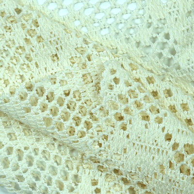 buy Soft Lightweight Airy Jacquard Hollow Mesh Knitted Fabric For Fashion Garment Summer Women Apparel online manufacture